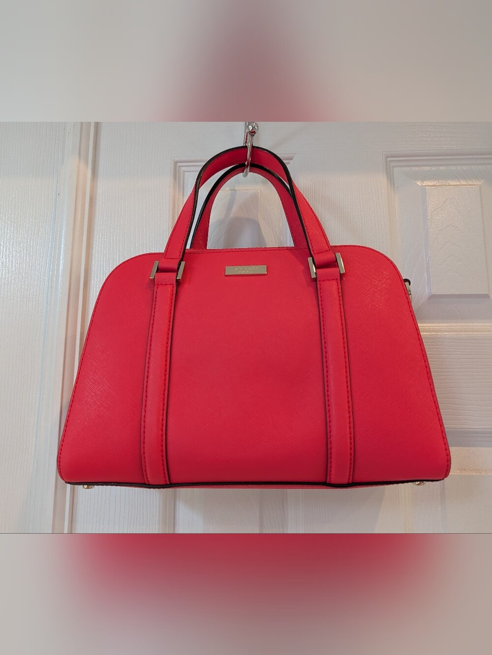 Kate Spade Structured Red Dome Satchel Handbag